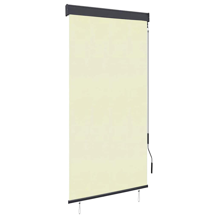 udendørs rullegardin 80x250 cm cremefarvet