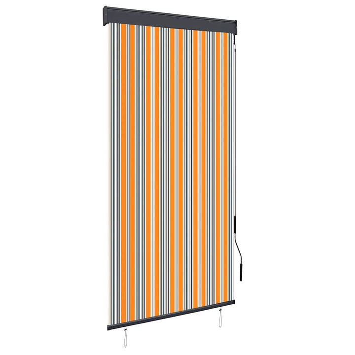 udendørs rullegardin 100x250 cm gul og blå