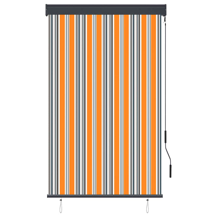 udendørs rullegardin 100x250 cm gul og blå