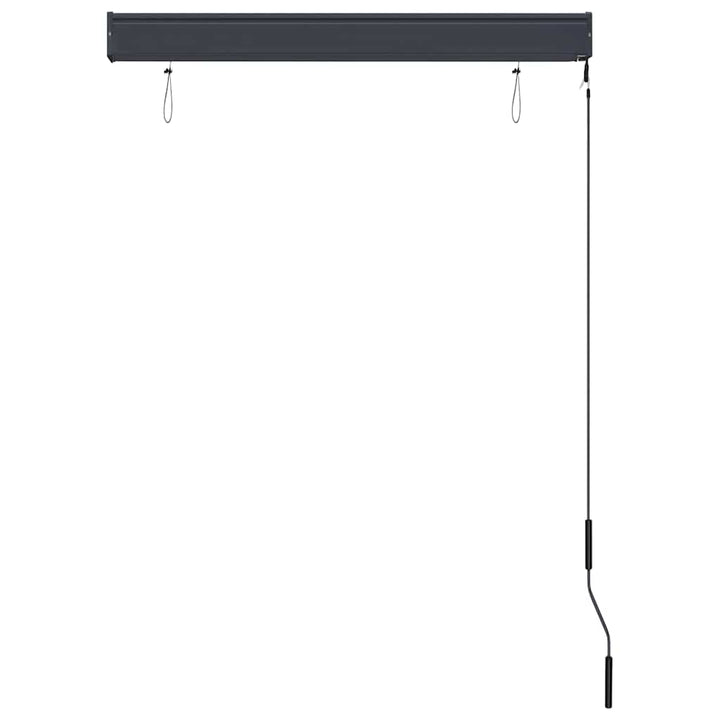 udendørs rullegardin 100x250 cm hvid og orange