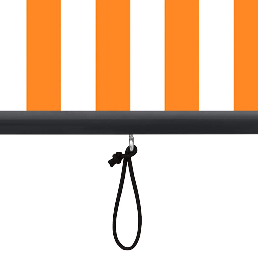 udendørs rullegardin 100x250 cm hvid og orange