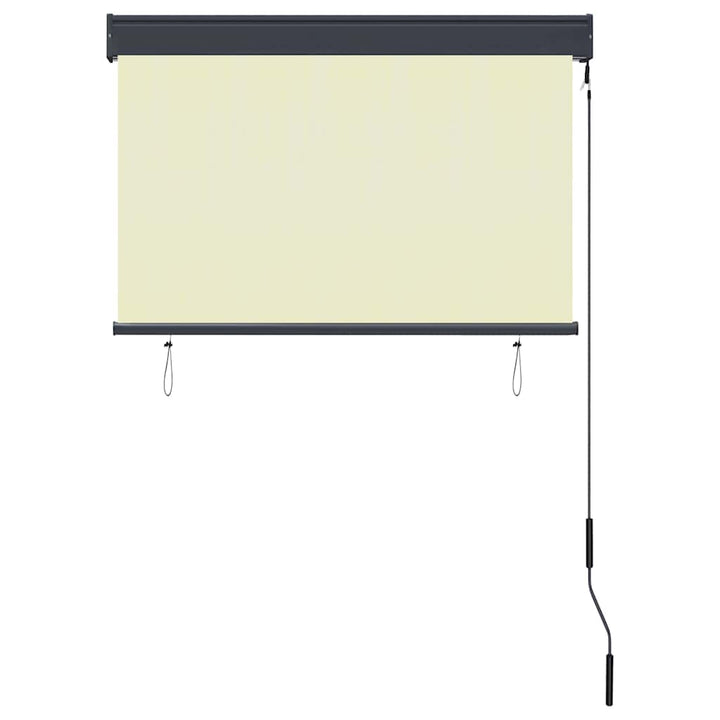 udendørs rullegardin 100x250 cm cremefarvet