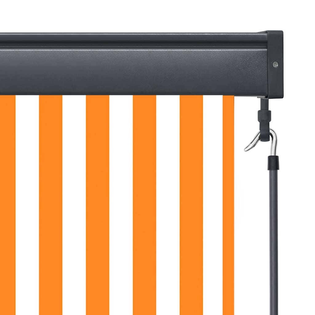 udendørs rullegardin 120x250 cm hvid og orange