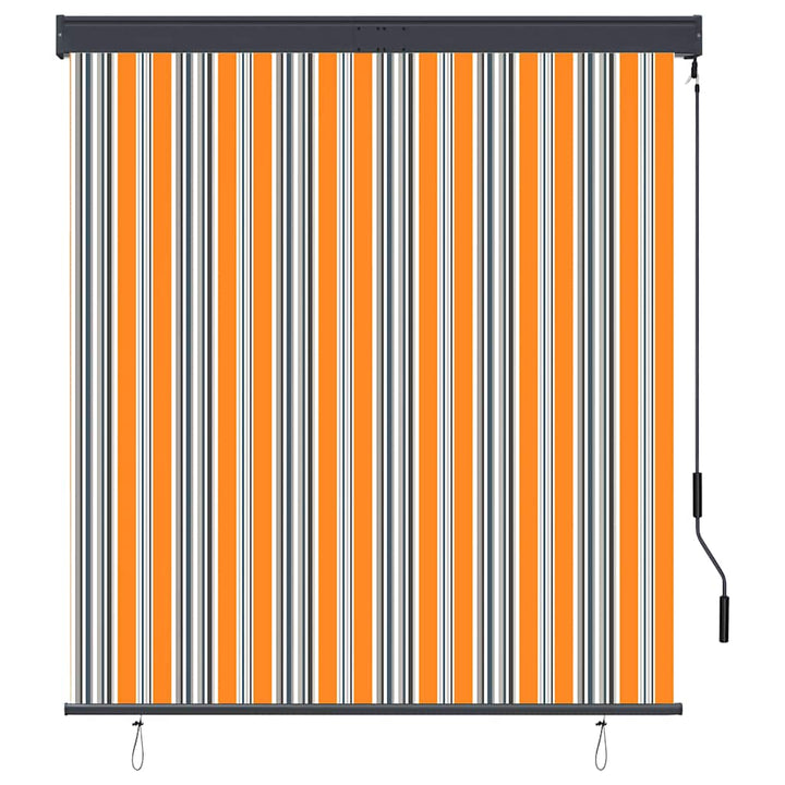 udendørs rullegardin 140x250 cm gul og blå