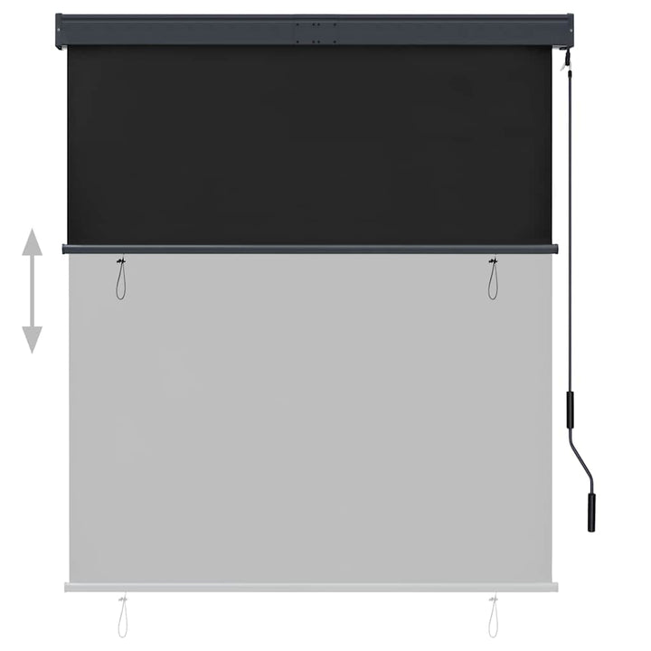 udendørs rullegardin 140x250 cm antracitgrå