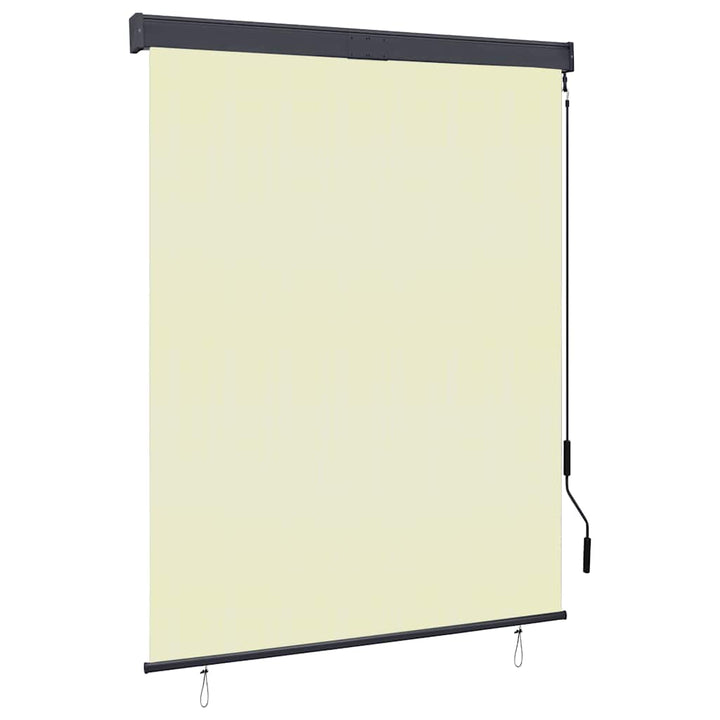 udendørs rullegardin 140x250 cm cremefarvet