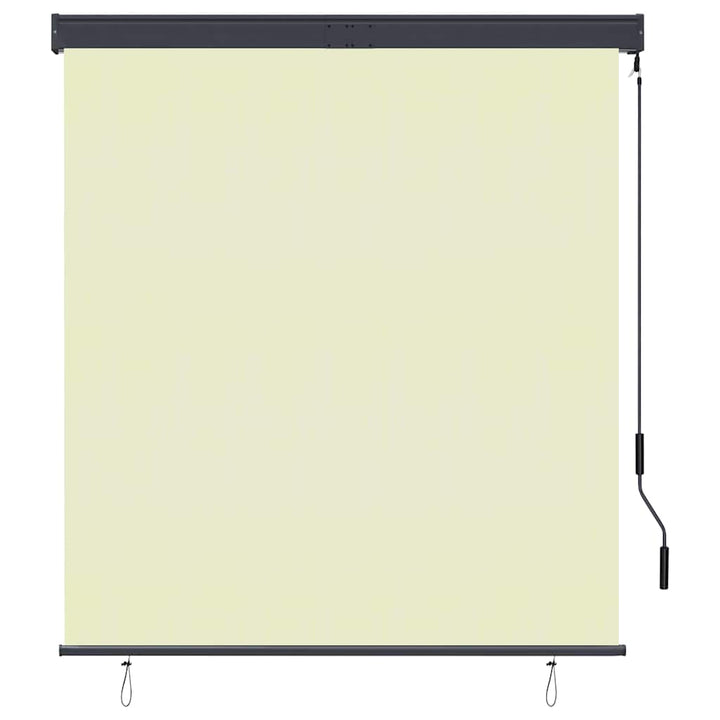 udendørs rullegardin 140x250 cm cremefarvet