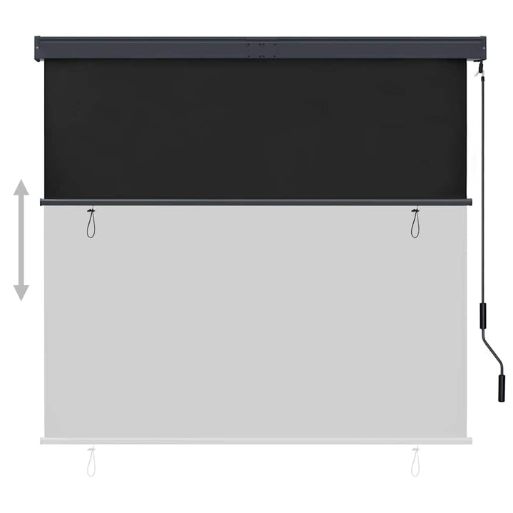 udendørs rullegardin 160x250 cm antracitgrå