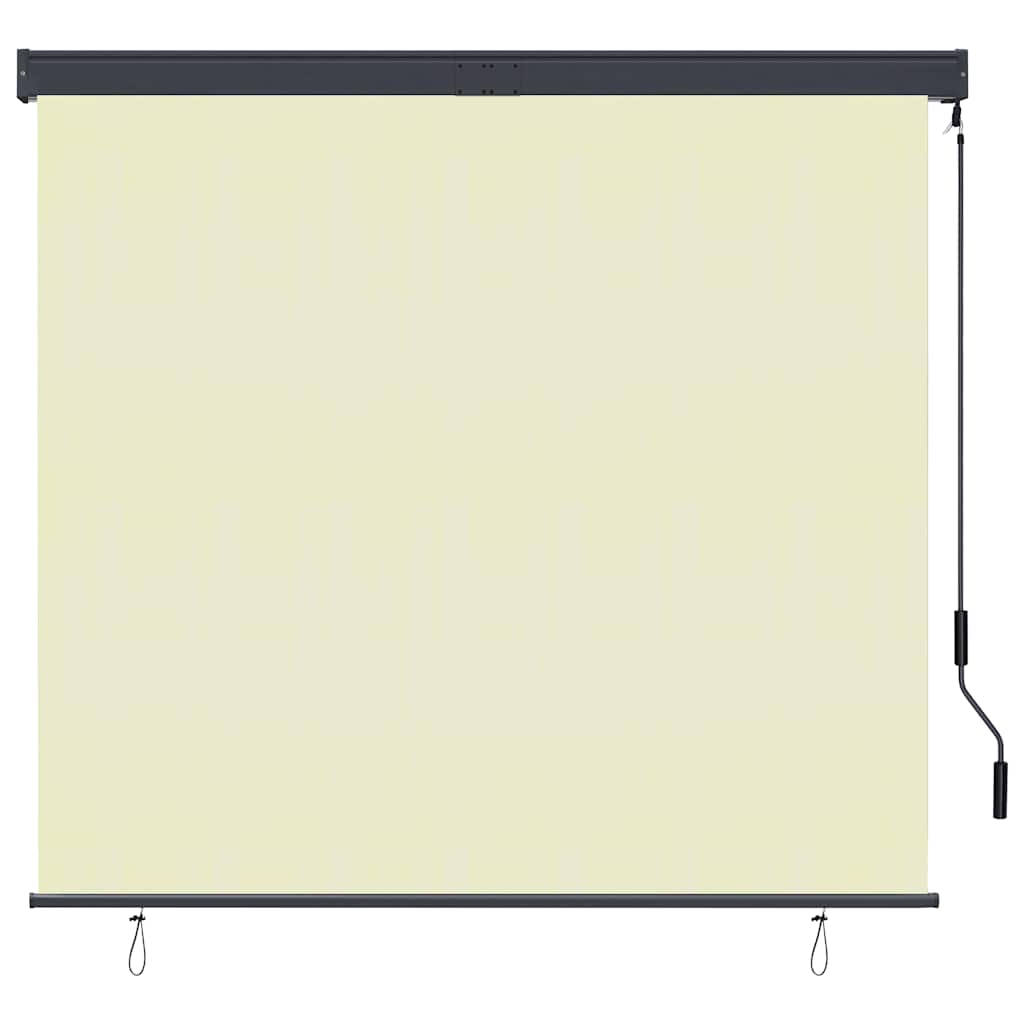 udendørs rullegardin 160x250 cm cremefarvet