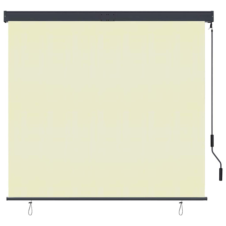 udendørs rullegardin 160x250 cm cremefarvet
