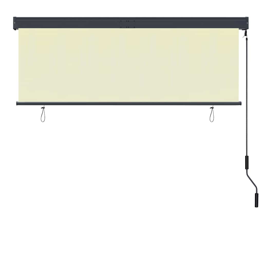 udendørs rullegardin 160x250 cm cremefarvet