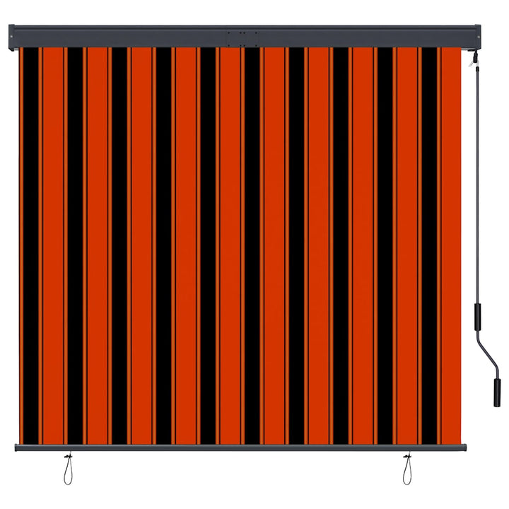 udendørs rullegardin 160x250 cm orange og brun