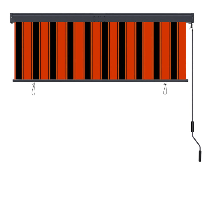 udendørs rullegardin 160x250 cm orange og brun