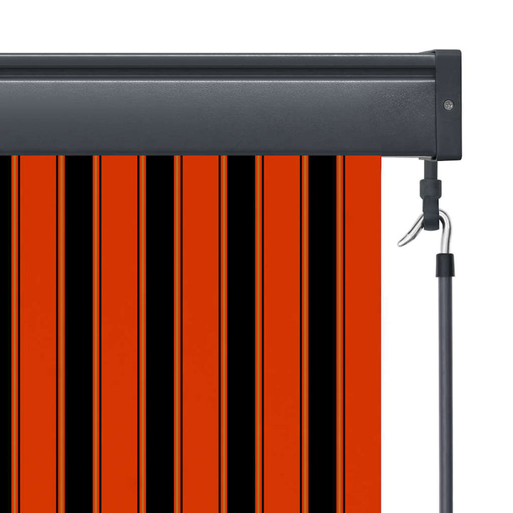 udendørs rullegardin 160x250 cm orange og brun