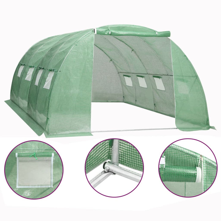 drivhus 16 m² 4x4x2 m