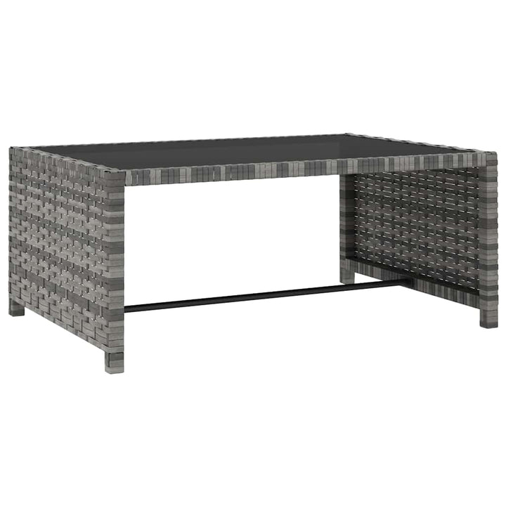 havestole 2 stk. med lænefunktion og bord polyrattan grå