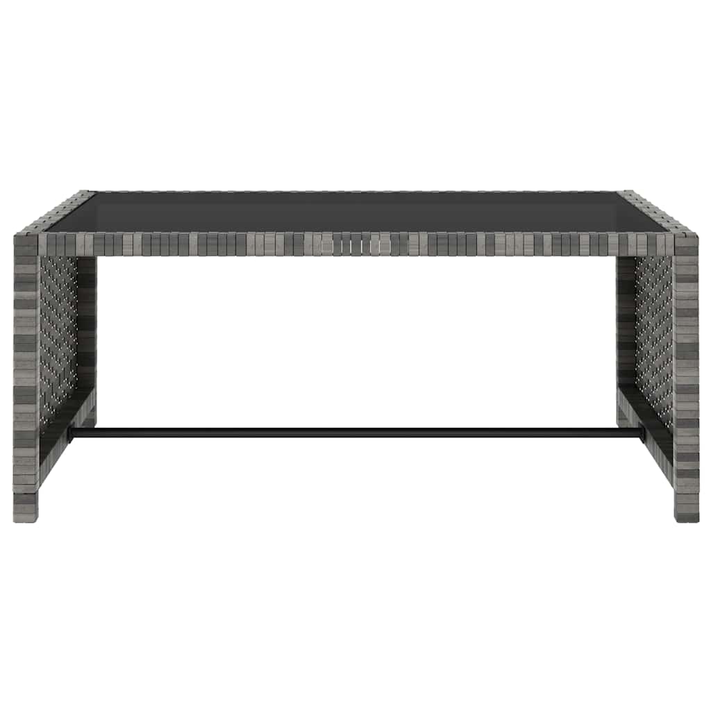 havestole 2 stk. med lænefunktion og bord polyrattan grå