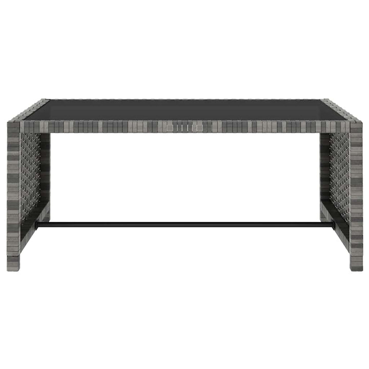 havestole 2 stk. med lænefunktion og bord polyrattan grå