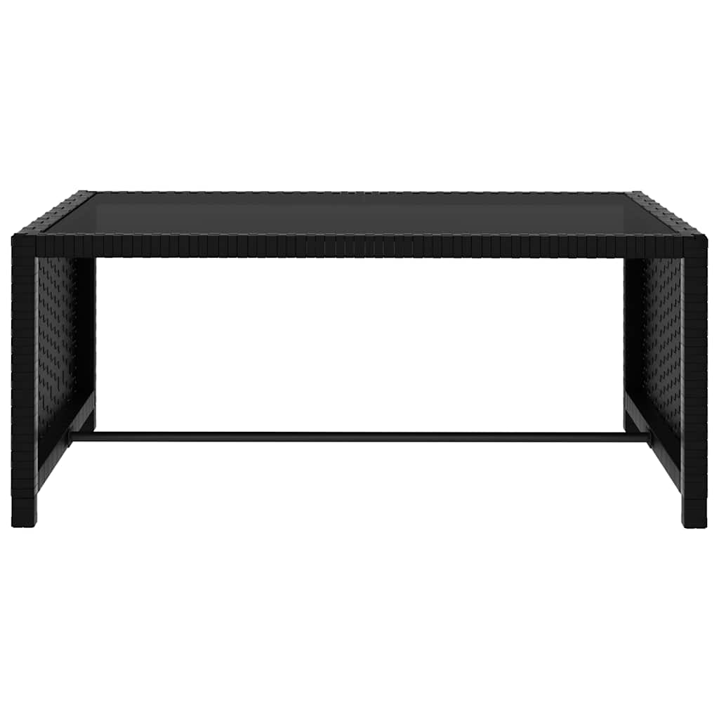 havestole 2 stk. med lænefunktion og bord polyrattan sort