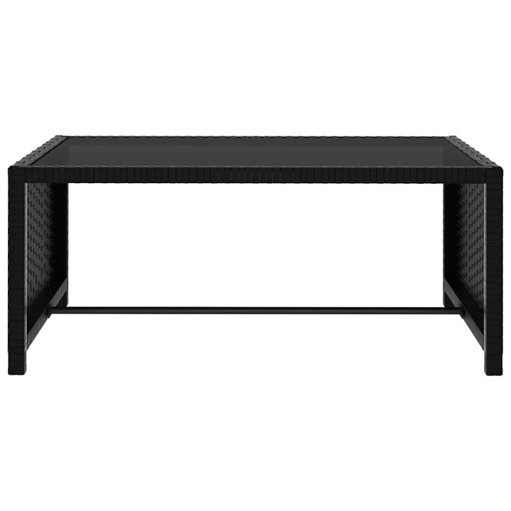 havestole 2 stk. med lænefunktion og bord polyrattan sort