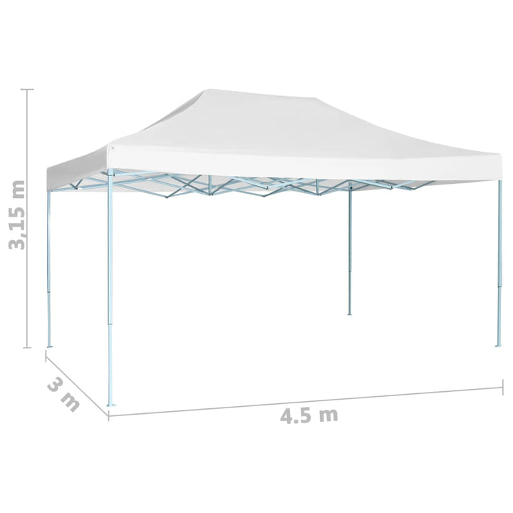 foldbart festtelt 3x4,5 m hvid