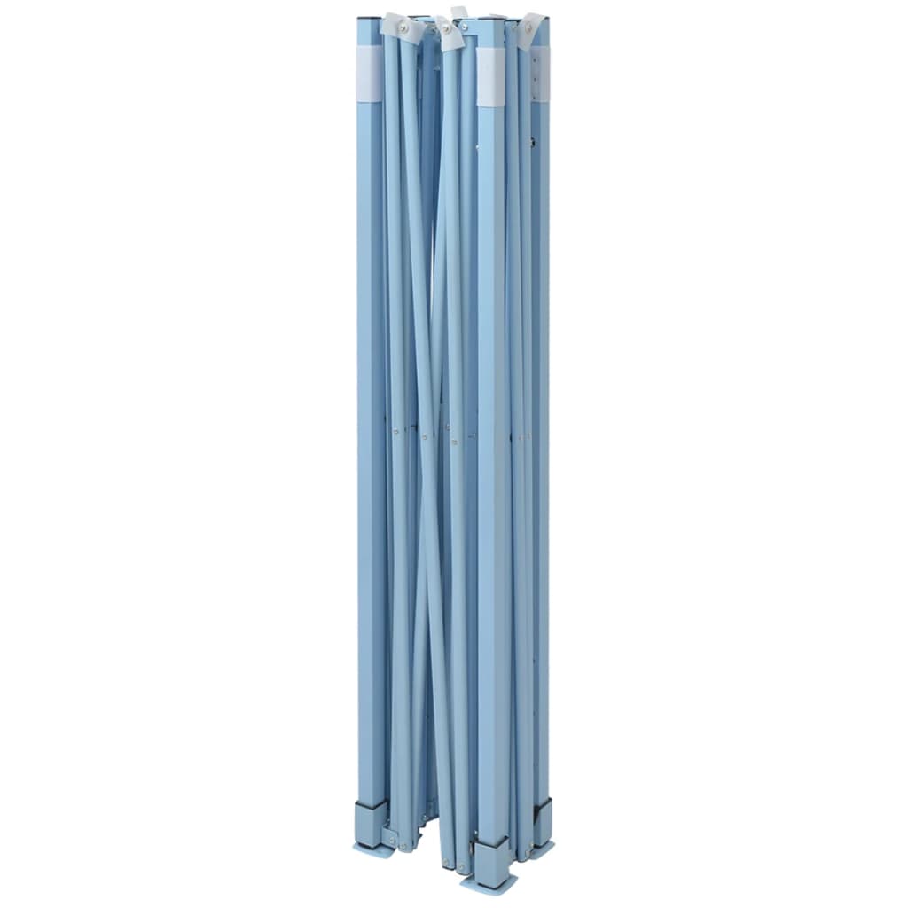 festtelt med 3 vægge 291x413x315 cm foldbart hvid