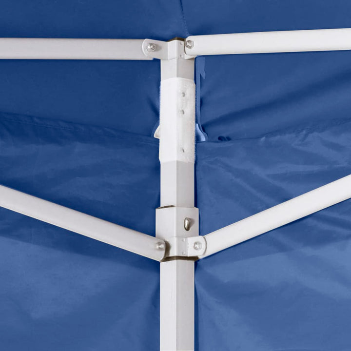 foldbart festtelt med 4 sidevægge 2 x 2 m stål blå