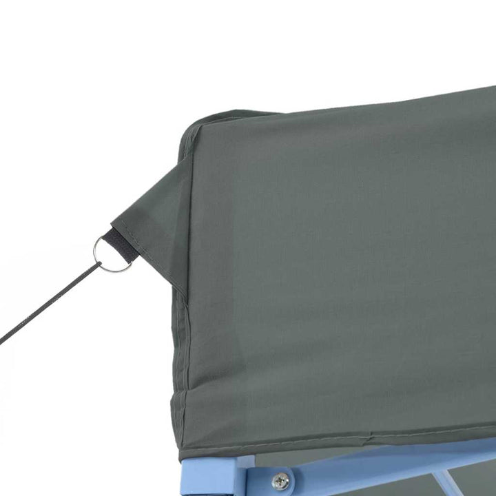 Festtelte 17 pcs Antracithvid med blå ramme Oxford stof