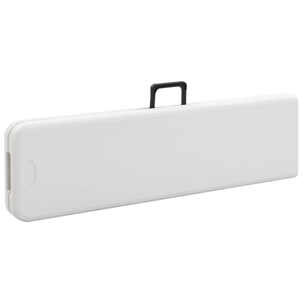 foldbare havebænke 2 stk. 180 cm HDPE hvid