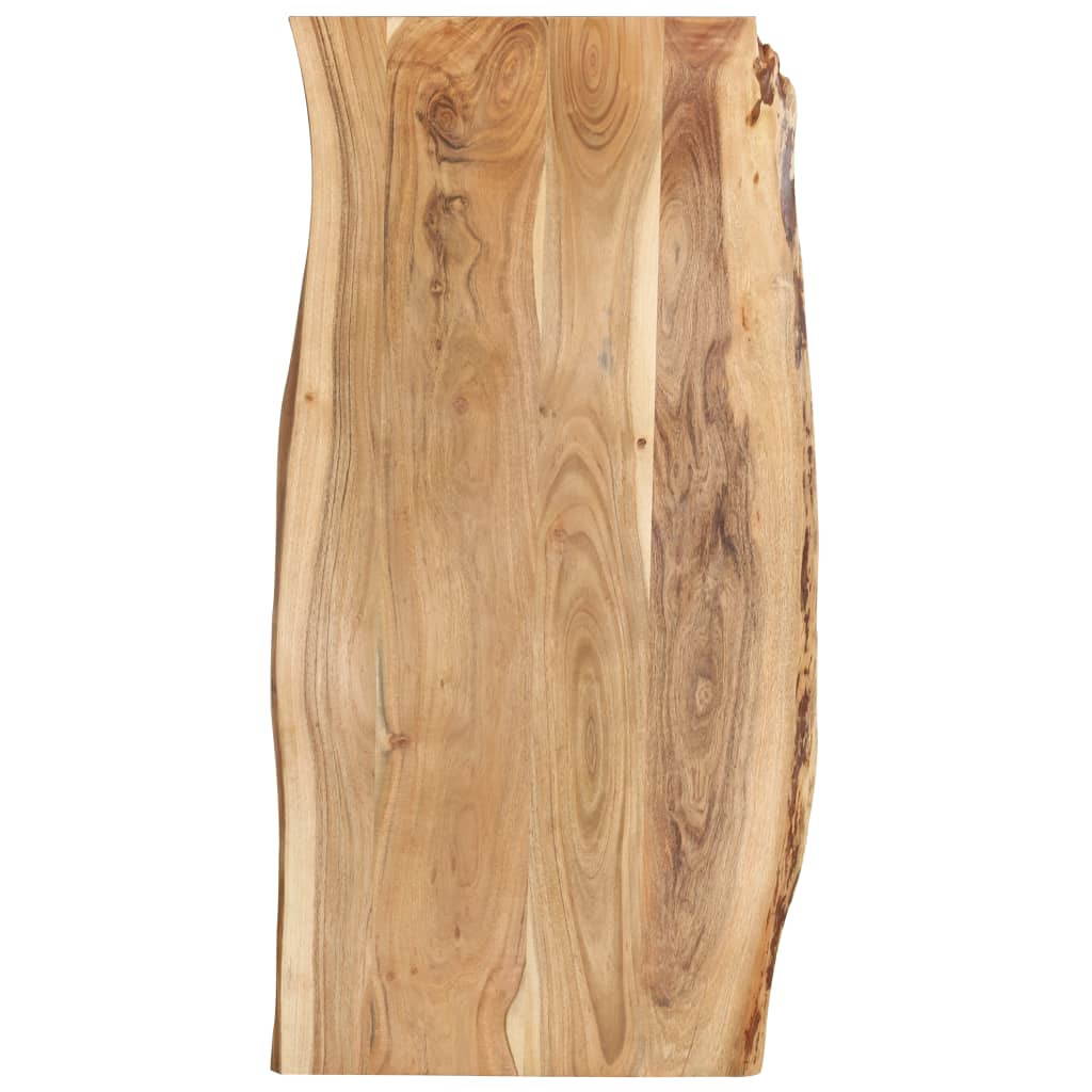 bordplade 118x(50-60)x2,5 cm massivt akacietræ