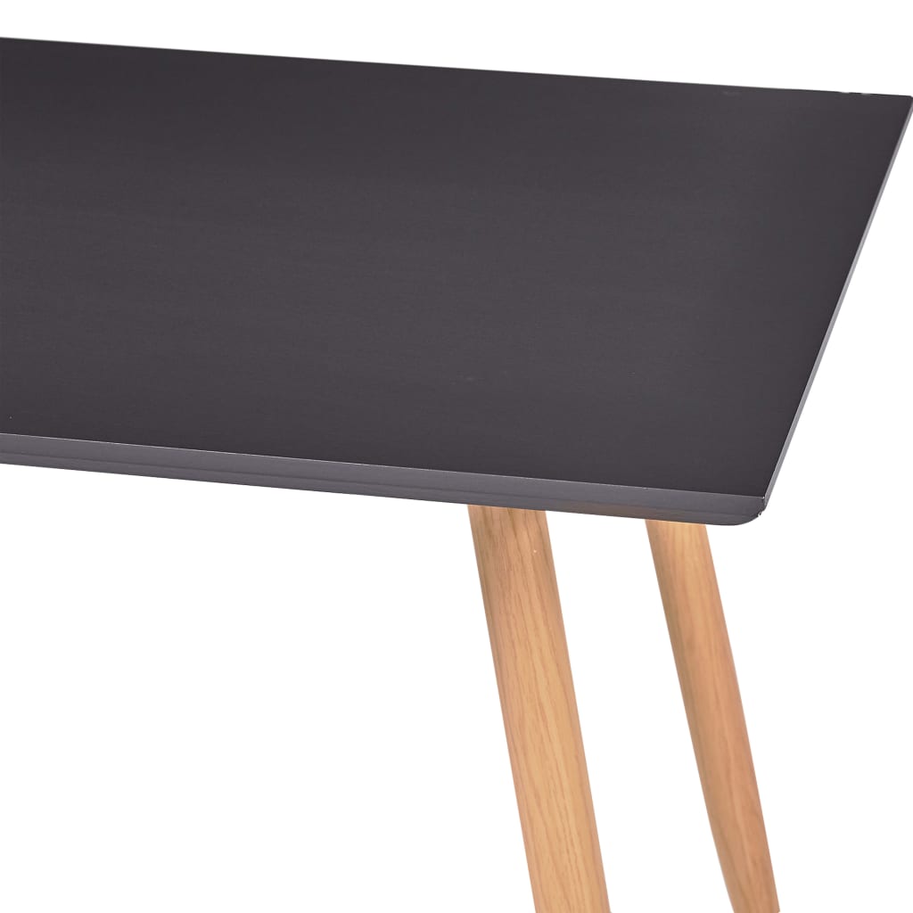 spisebord 120 x 60 x 74 cm MDF grå og egetræsfarve