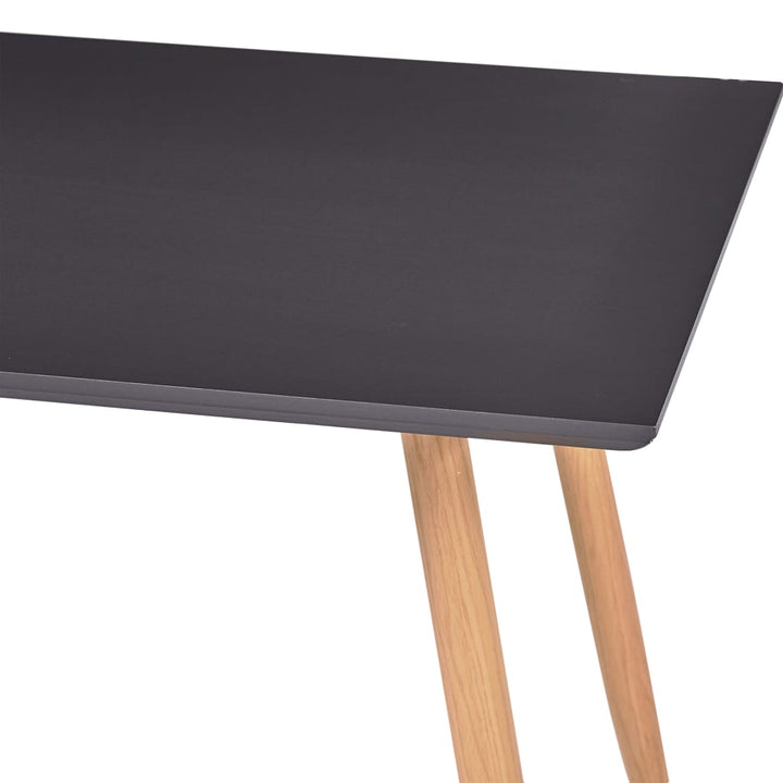 spisebord 120 x 60 x 74 cm MDF grå og egetræsfarve