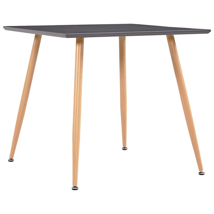 spisebord 80,5 x 80,5 x 73 cm MDF grå og egetræsfarve