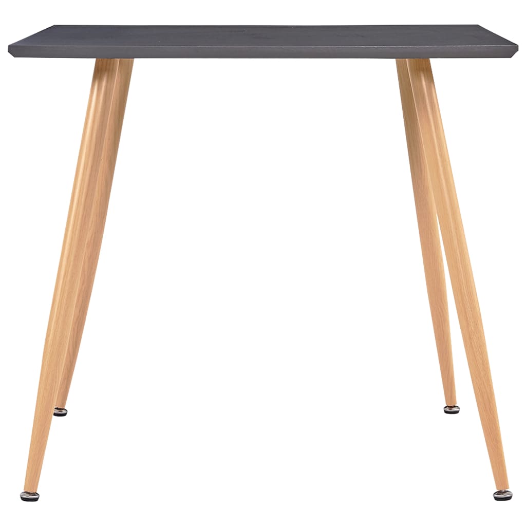 spisebord 80,5 x 80,5 x 73 cm MDF grå og egetræsfarve