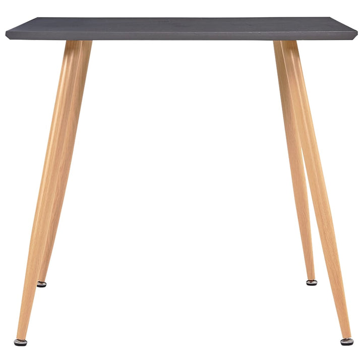 spisebord 80,5 x 80,5 x 73 cm MDF grå og egetræsfarve