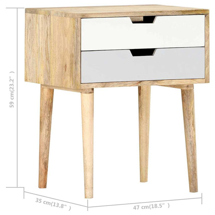 sengeskab 47 x 35 x 59 cm massivt mangotræ