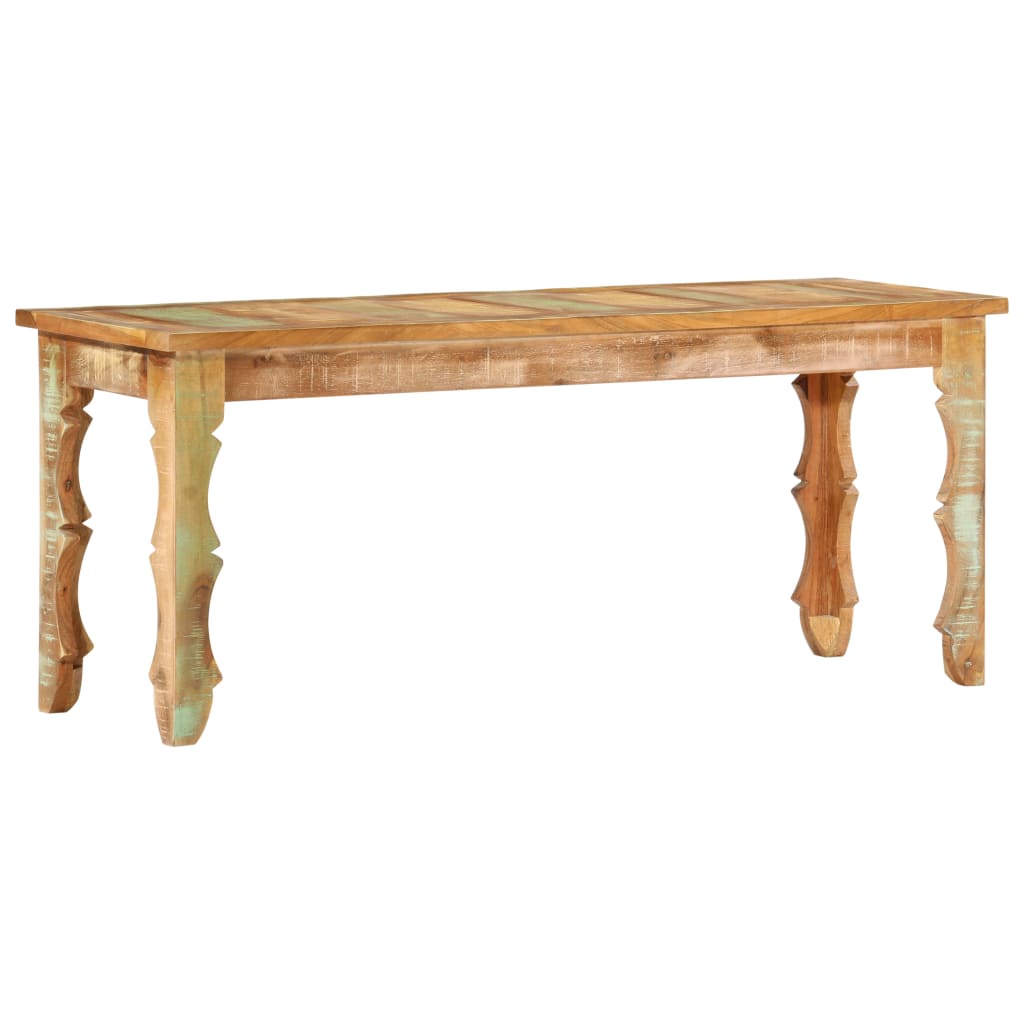 bænk 110x35x45 cm massivt genbrugstræ