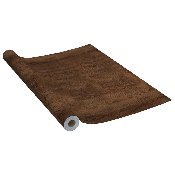 selvklæbende folie til døre 2 stk. 210x90 cm PVC mørk eg