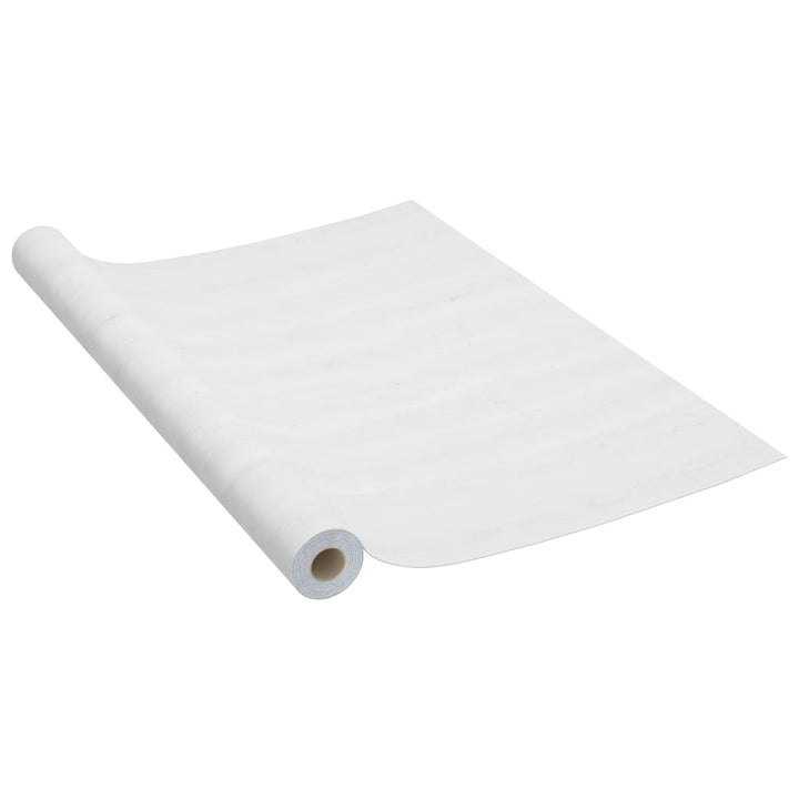 selvklæbende folie til møbler 500x90 cm PVC hvidt træ
