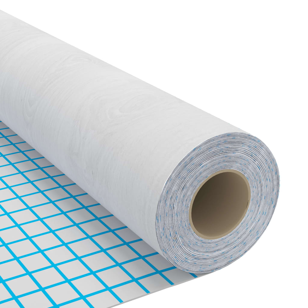 selvklæbende folie til møbler 500x90 cm PVC hvidt træ