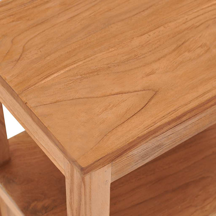 sengebord 40x30x50 cm massivt teaktræ
