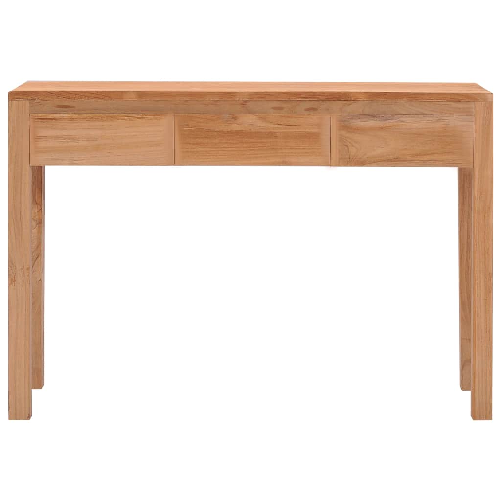 konsolbord 110x35x75 cm massivt teaktræ