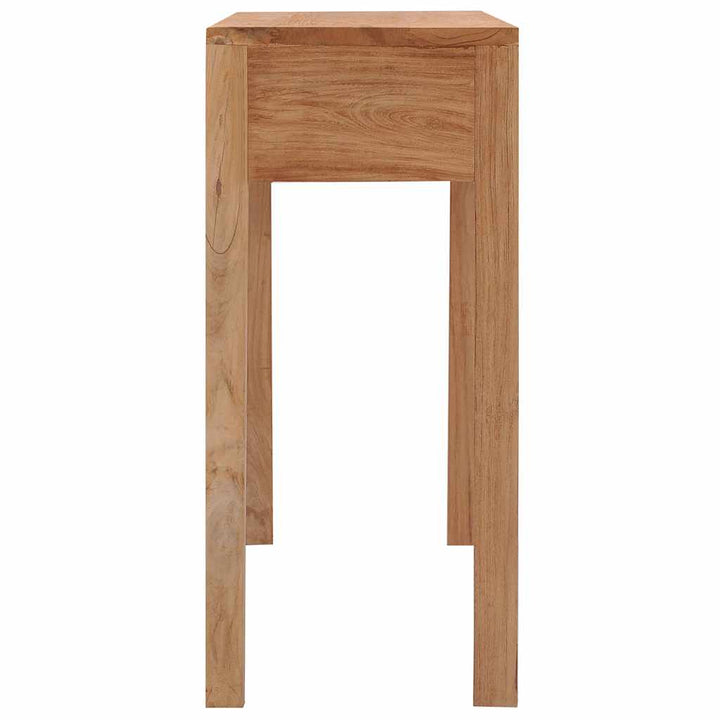 konsolbord 110x35x75 cm massivt teaktræ