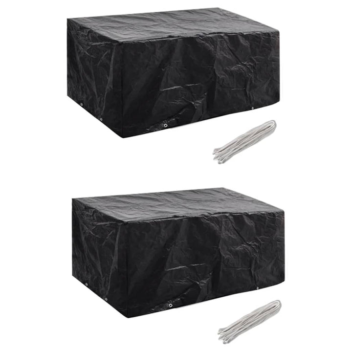 havemøbelovertræk 2 stk. 4-pers. sæt 8 snørehuller 180x140 cm