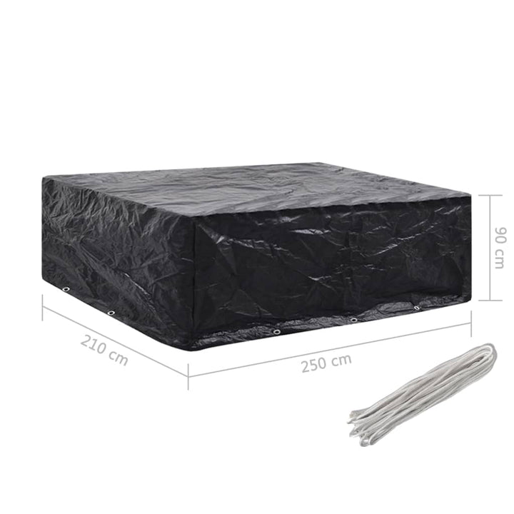 havemøbelovertræk 2 stk. 8 snørehuller 250x210x90 cm