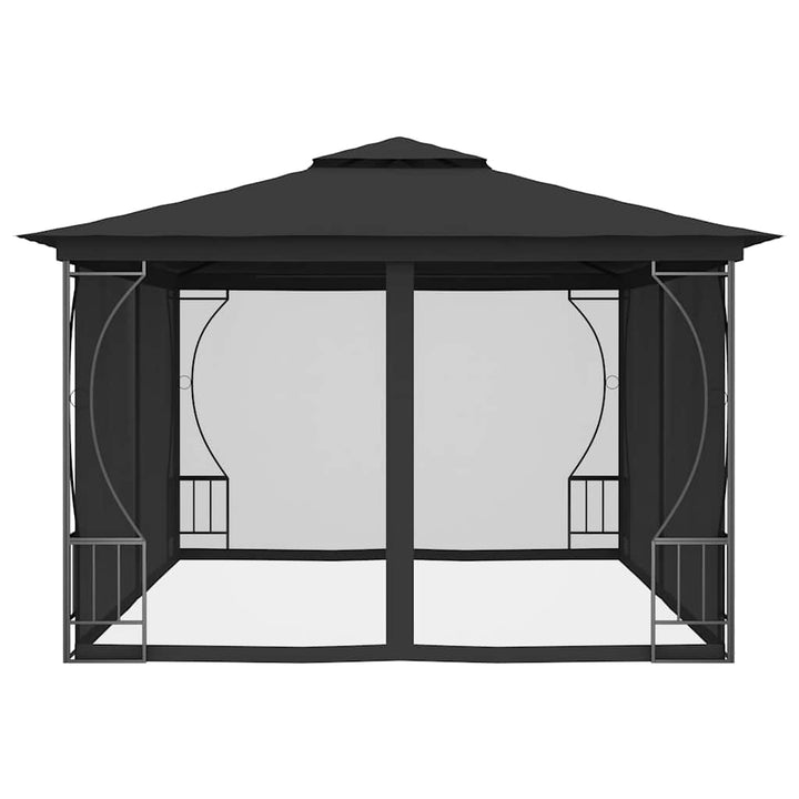 pavillon med net 300x400x265 cm antracitgrå
