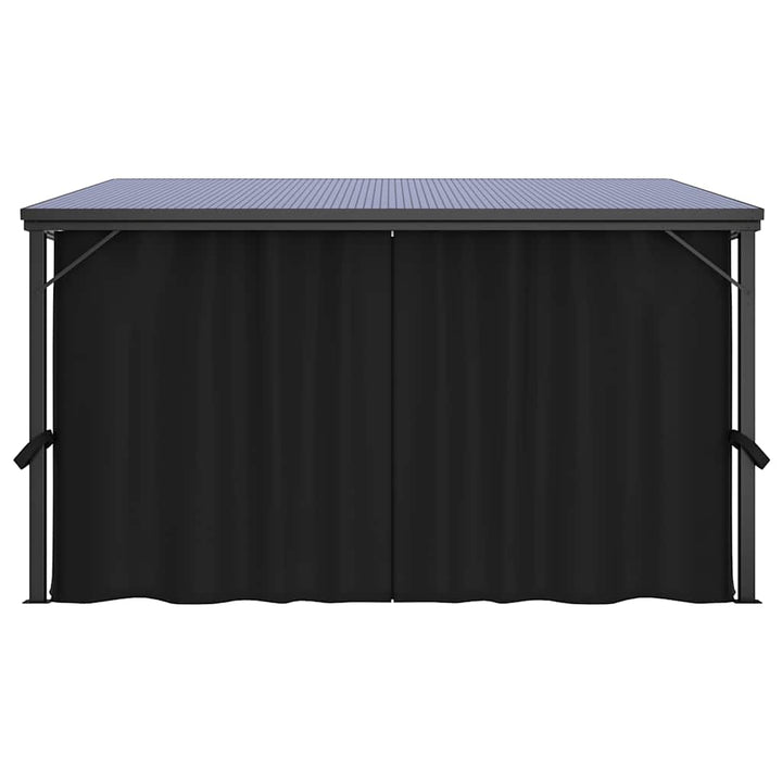 pavillon med gardin 405x294x244 cm antracitgrå