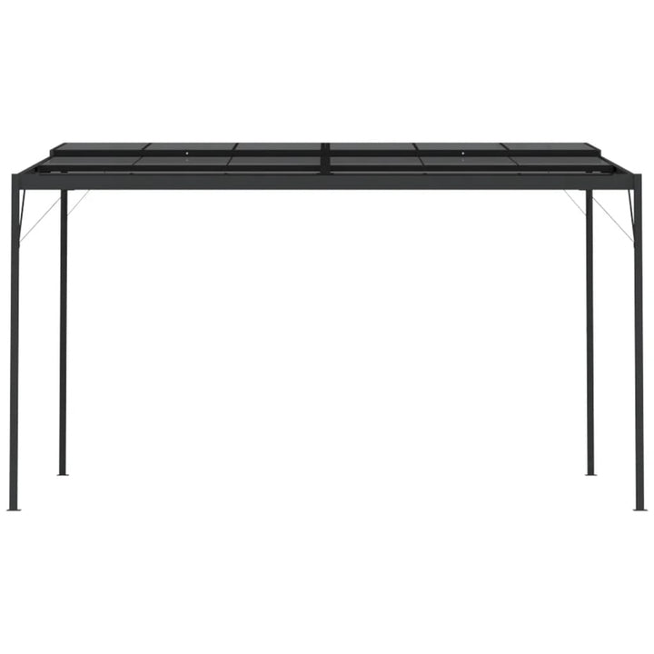 pavillon med tag 4x3x2,5 m aluminium og stål antracitgrå