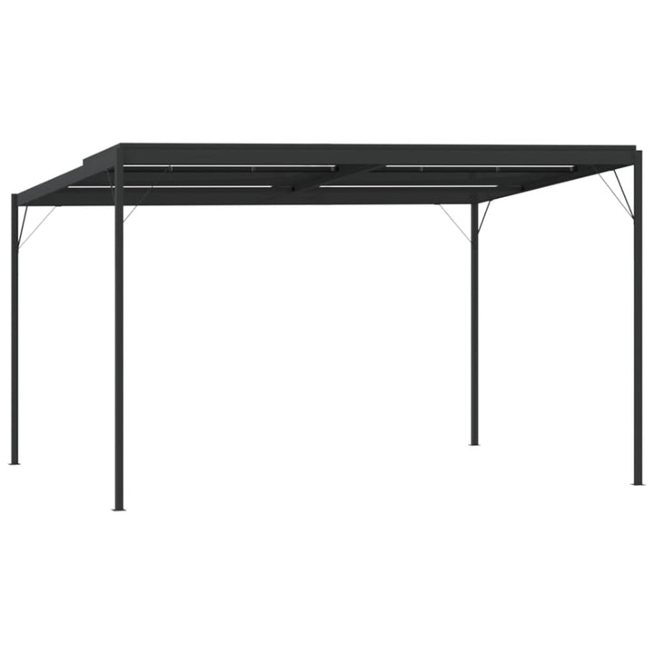 pavillon med tag 4x3x2,5 m aluminium og stål antracitgrå