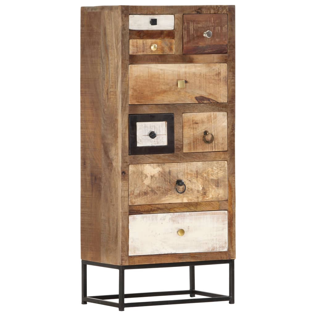 kommode 45x30x105 cm massivt genbrugstræ